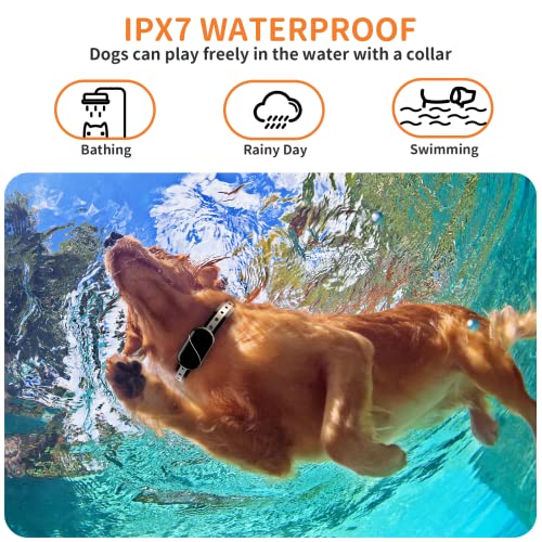 Dog Training Collar - Electric Dog Shock Collar With Remote, Rechargeable And Waterproof E-Collar With 3 Safety Training Modes, Suitable For Small Medium Large Dogs And All Breeds #TOP2