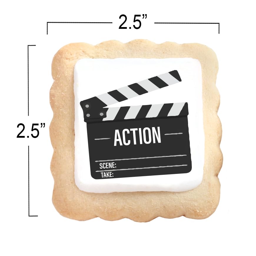 Image of Movie Night Cookies Party Favors | Individually Wrapped 24 Pack Cookie | Movie Night Theme Birthday Kids Adults Treats snacks