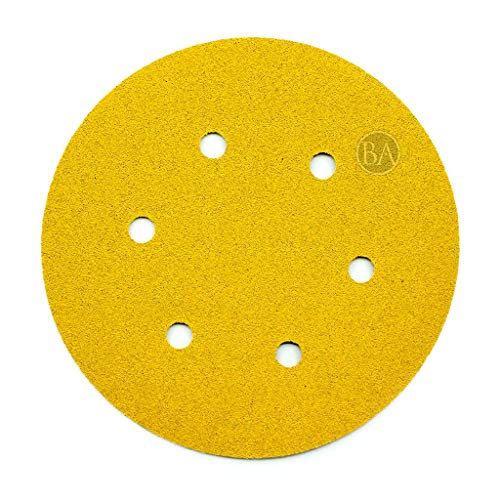 Benchmark Schleifscheiben, 15,2 cm, goldfarben, 6 Löcher, 50 Stück Cover