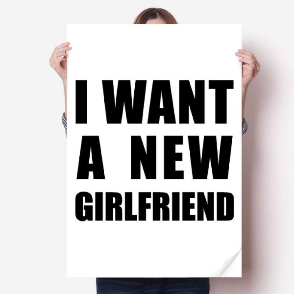 Diythinker I Want A Girlfriend Vinyl Wall Sticker Poster Mural Wallpaper Room Decal 80x55cm Amazon In Home Kitchen
