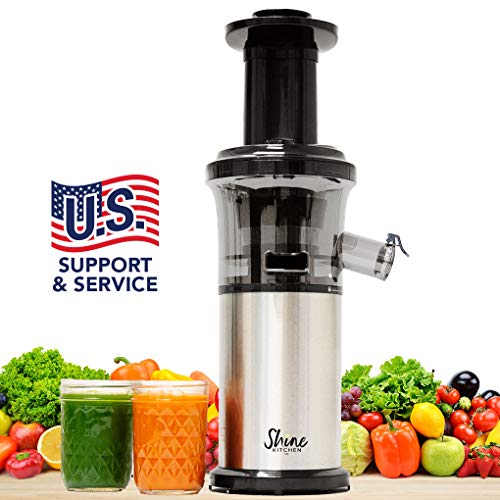 Shine Kitchen Co. by Tribest SJV-107-A Slow Juicer, 5.5 x 5.2 x 19.5