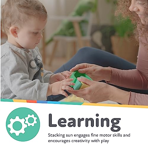 Image of Nuby Soft Silicone Stackable Avocado Interactive Toy - 5-Piece Toddler Stacking Toy for Early Development - 12+ Months