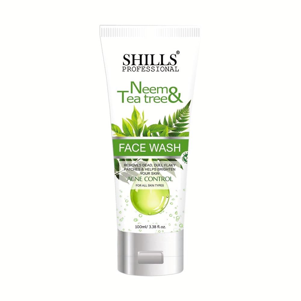 PRATHNA CREATION Neem & Tea Tree Face Wash for Acne & Pimples | Oil Control, Deep Cleansing & Anti-Bacterial Face Wash | Refreshing Foaming Cleanser for Oily & Acne-Prone Skin | Men & Women | Daily Use | 100ml