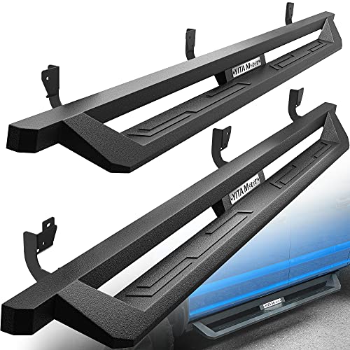 YITAMOTOR Drop Side Steps Compatible with 2009-2018 Dodge RAM 1500, 2019-2024 Ram 1500 Classic Quad Cab, Off-Road Running Boards, Black Powder Coated Nerf Bars