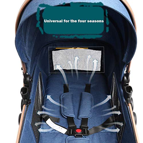 Reissysteem kinderwagen 3 in 1 kinderwagen kinderwagen, opvouwbare anti-shock pasgeboren kinderwagens met kinderwagen… - Afbeelding 8