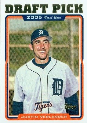 2005 Topps Baseball Card # 677 Justin Verlander (RC) - Rookie Card - Detroit Tigers