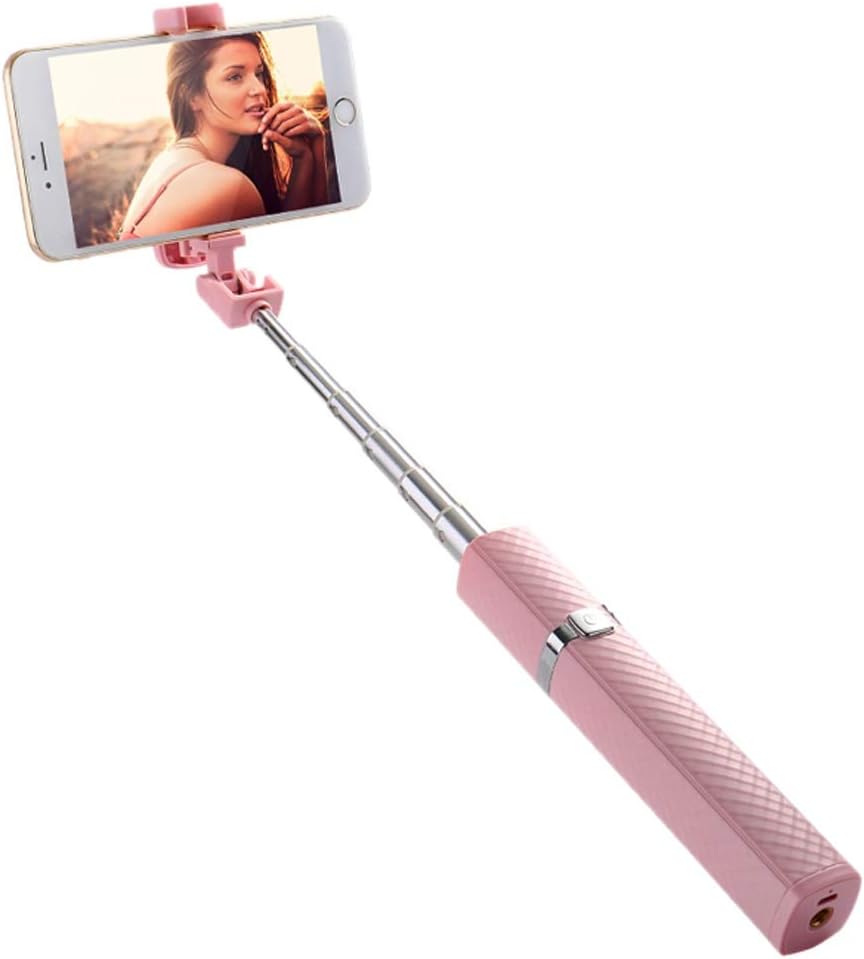 Mini Selfie Stick，with Adjustable Tripod Stand, Remote Shutter for Live Stream Makeup Video Photography，