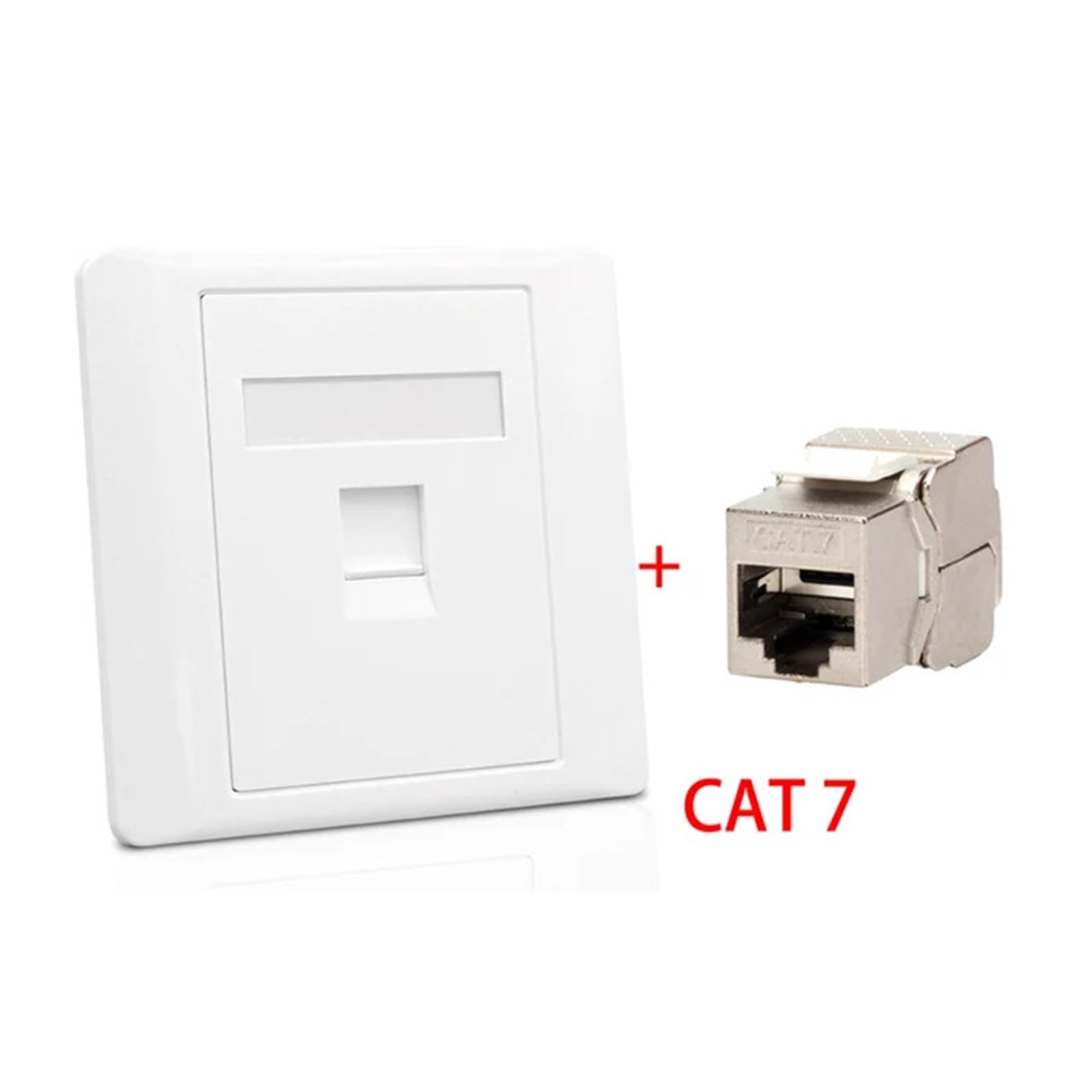 Plaque murale 1 port CAT8 CAT 7 RJ45 Panneau LAN CAT.7 Prise réseau CAT.8(CAT7)