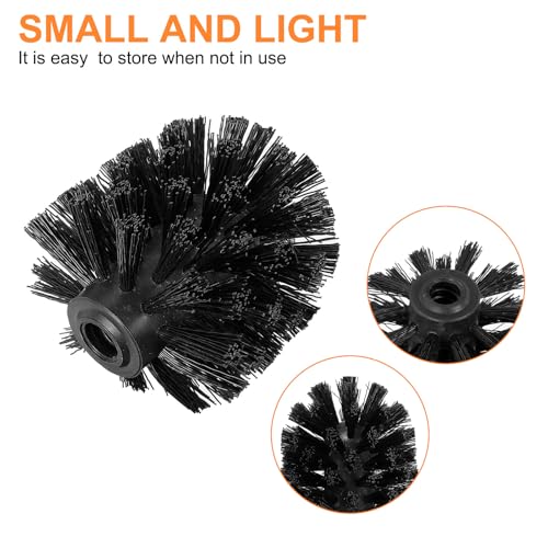 Image of uxcell 3 Pcs Toilet Bowl Brush Replacement Head 12mm, Toilet Scrub Brush Cleaning Round Ball Shaped Toilet Brushes Heads Black