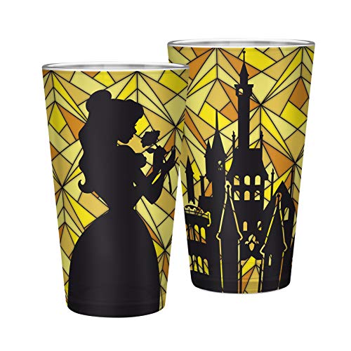 ABYstyle – Verre XXL DISNEY Beauty & The Beast – Produit Officiel – 400 ml – Verre Grande Contenance – Design Collector