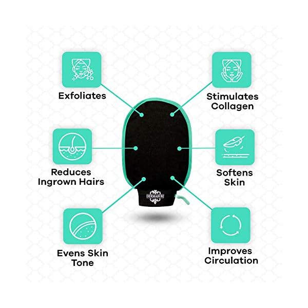 Dermasuri-Deep-Exfoliating-Mitt-Body-Scrub-for-Soft-Skin-Skin-Cleanser-Part-of-the-Best-Body-Care-Kit-for-Women-Men-Dead-Skin-Remover-for-Body-Exfoliator-Tool Dermasuri Deep Exfoliating Glove - Exfoliating Mitt Body Scrubber - Korean Skin Scrubber Exfoliator & Dead Skin Remover - Keratosis Pilaris Scrub - Spray Tan Remover - Shower Skincare (1 Pack)