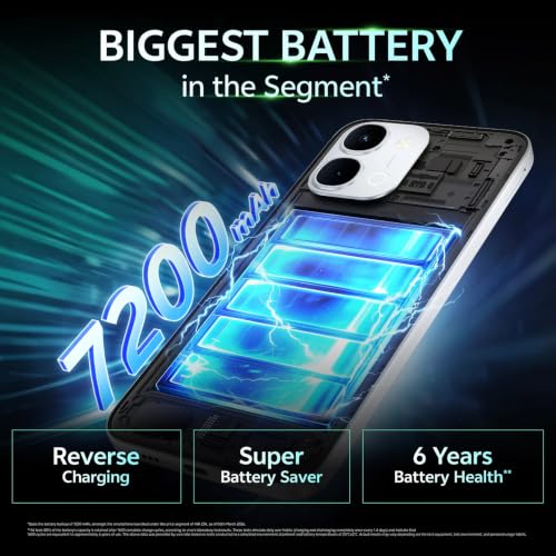Image of vivo T5x 5G (Star Silver, 8GB RAM, 128GB Storage) | MediaTek Dimensity 7400-Turbo Processor | 50MP + 2MP AI Dual Rear Camera | 32MP Selfie Camera | 6.76-inch Display | 7200mAh Battery |
