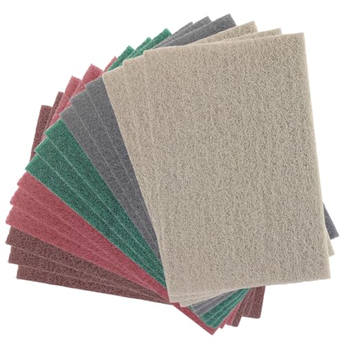 YPLonon 15er Schleifvlies Pads 150 x 230 mm Schleifvliesmatte Set Körnung 600/800/1000/1500/3000 Mehrzweck Schleifpads Fein für Metall Holz Edelstahl Schleifen und Polieren