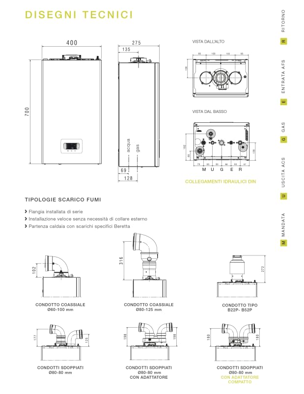 Caldaia a condensazione Beretta BLR 25c 25 kW csi ErP a metano