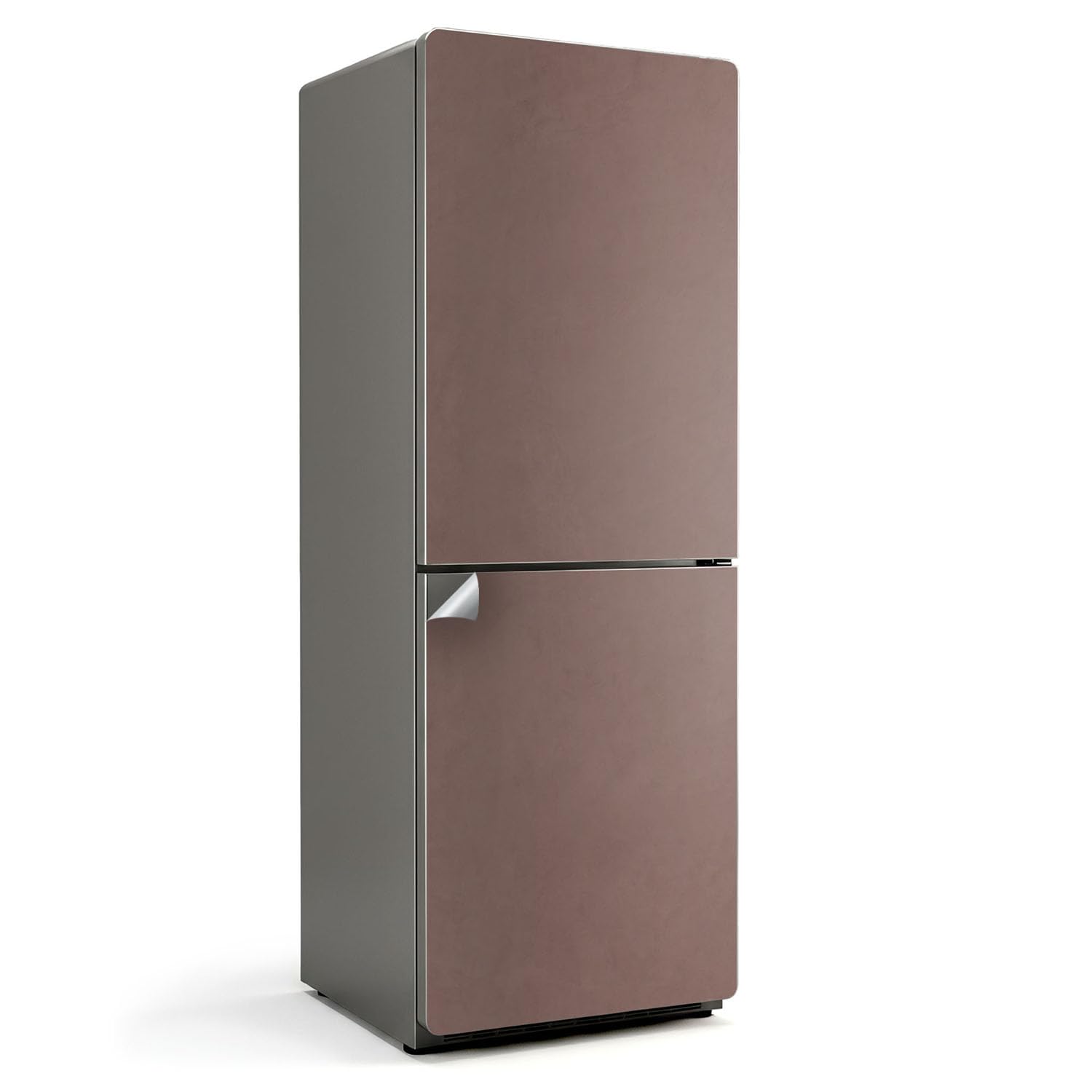 Sticker frigo 70x190 cm marron autocollant couvrant pour déco cuisine