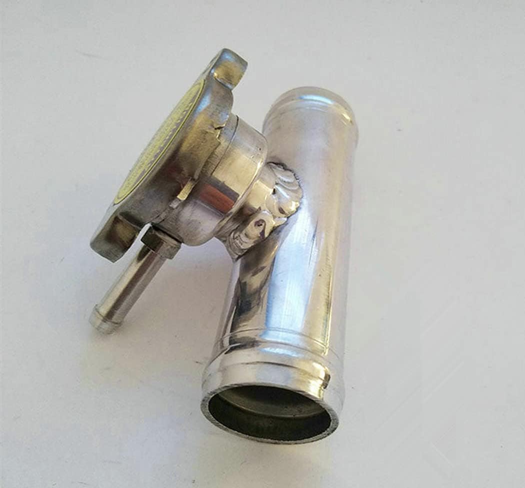 OD 32mm 1-1/4" 1.25" inch Aluminum In-Line Radiator Hose Connector Filler Neck with Cap Silver Length 110mm 4.3"