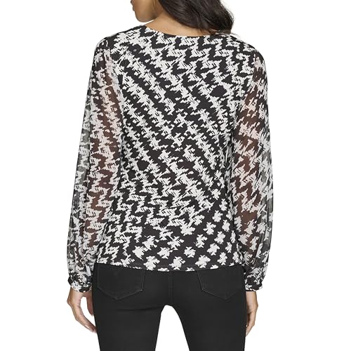 Calvin Klein Women's V-Neck Long Sleeve Top4