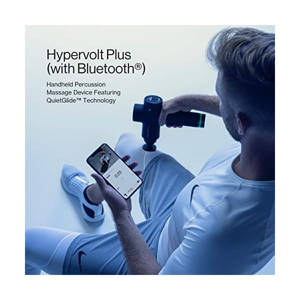 Hypervolt Bluetooth, mit Quiet Glide Technologie - handliches Perkussionsgerät | 3 Geschwindigkeiten, 5 austauschbare… – Bild 3