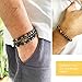 Joyfulmuze Handmade Stretch Bracelet for Men, Natural Hematite Black Tourmaline and Tiger’s Eye, Protection Luck Prosperity Jewelry, Chakra Energy Stones, Made in USA, 6mm