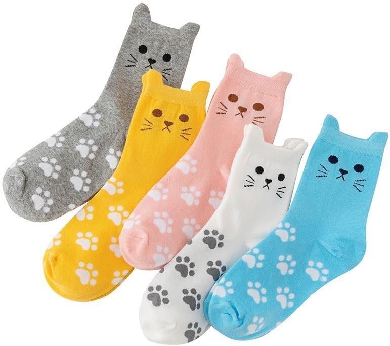 Women's Cat Socks Cat Gifts Cute Animal Socks Dog Owl Gifts for Women compression socks for women gifts for women