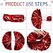 Hoteam 12 Pack Cheerleading Pom Poms Cheer Pompoms with Baton Handle Metallic Foil Pompoms for Adult for Team Sports Party Dance Cheering Squad Accessories, 14 Inch (Blue,Red)