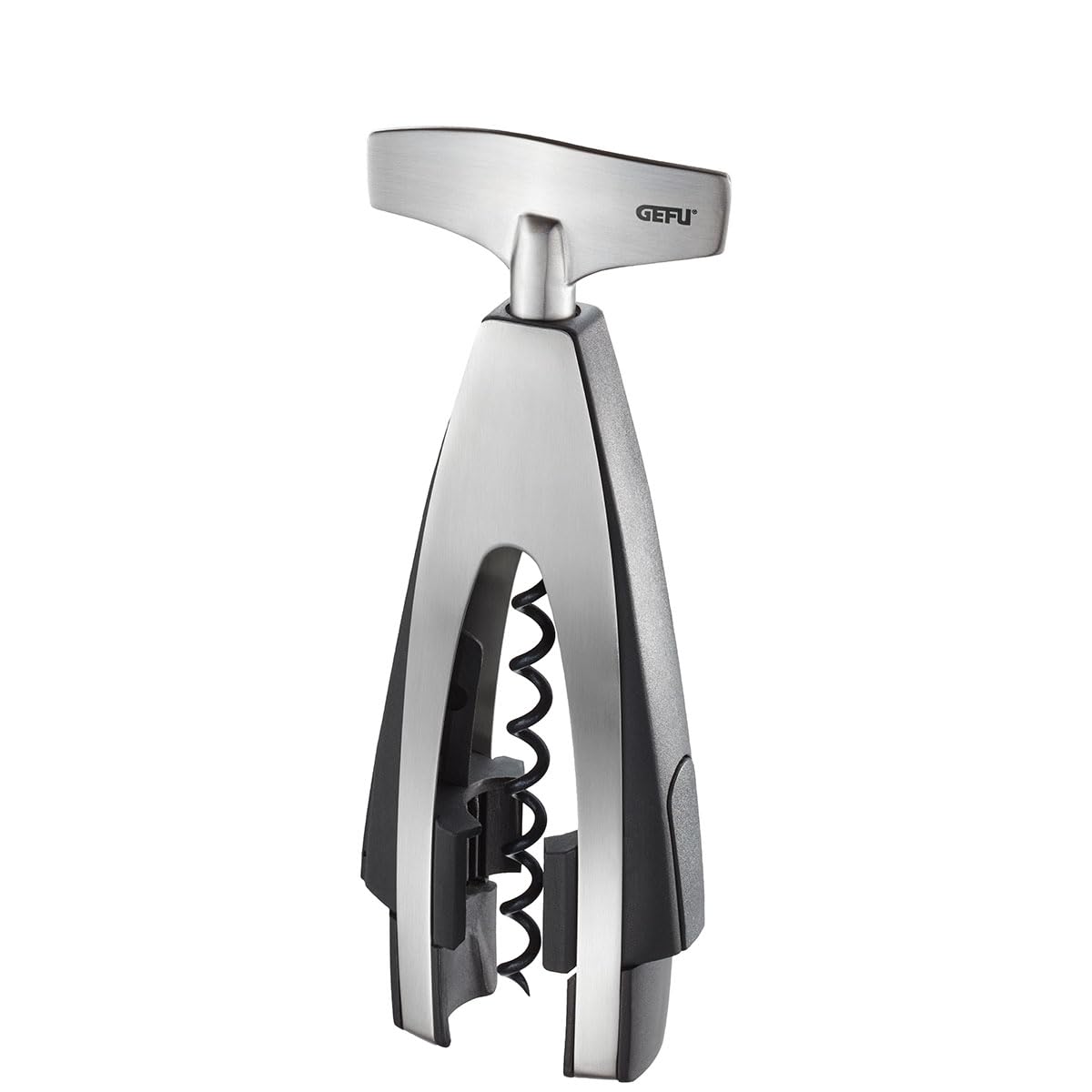 GEFU Korkenzieher VINOSO | Profi-Flaschenöffner mit Kapselschneider | Selbstzieher-Effekt, Antihaft-Spindel, ergonomischer Griff für Wein & Prosecco