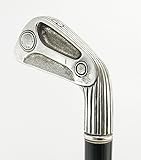 golfschläger griffe größe Holzfarbe: Schwarz oder Braun Cavagnini Gehstock, Griff in Form eines Golfschlägers, aus solidem Zinn und Holz, hergestellt in Italien, Handwerkskunst von Roberto