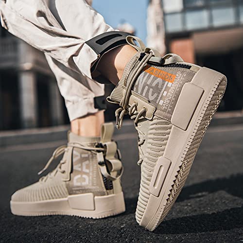 sannax men39s high top fashion sneakers lace up walking shoes breathable running shoes casual athletic hip hop shoes for men