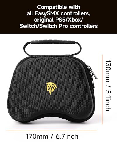 EasySMX Controller Carry Case Travel Case Travel Organizer Pouch for All Controllers/Switch Controller/Switch Pro Controller/PS5 Controller/Xbox One Controller and More