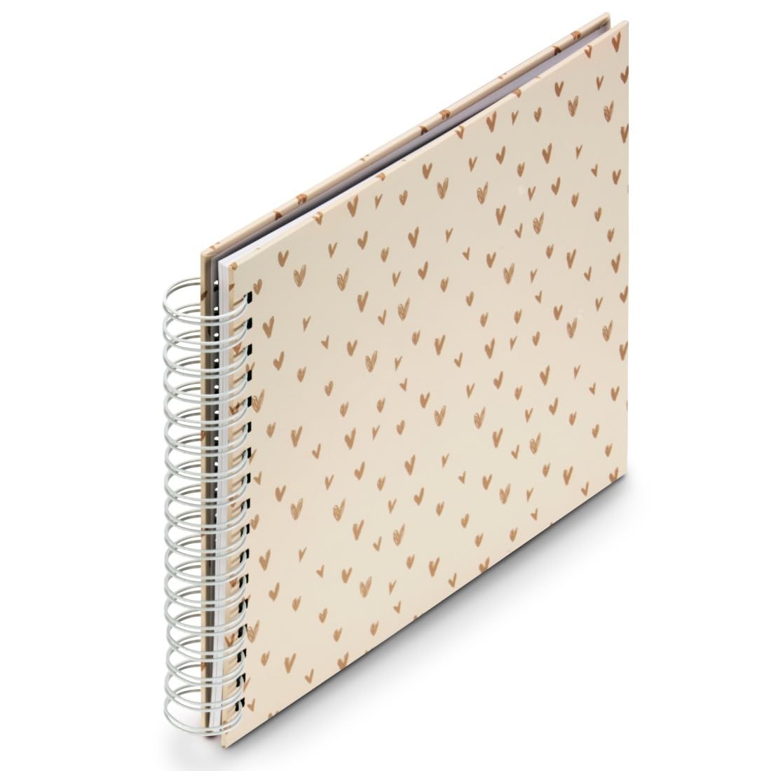Hama Lovely Spiral Bound Album, 28 x 24 cm, 50 White Pages, Beige