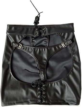 Women Sexy Short Buttocks Leather Skirt Mini Skirt Patent Leather Queen Bodyshort Latex Catsuit Butt Lifter Clubwear