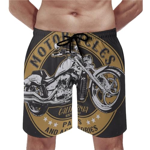 Shorts de bain homme club de moto résistant et pratique pour éviter de perdre ses clés