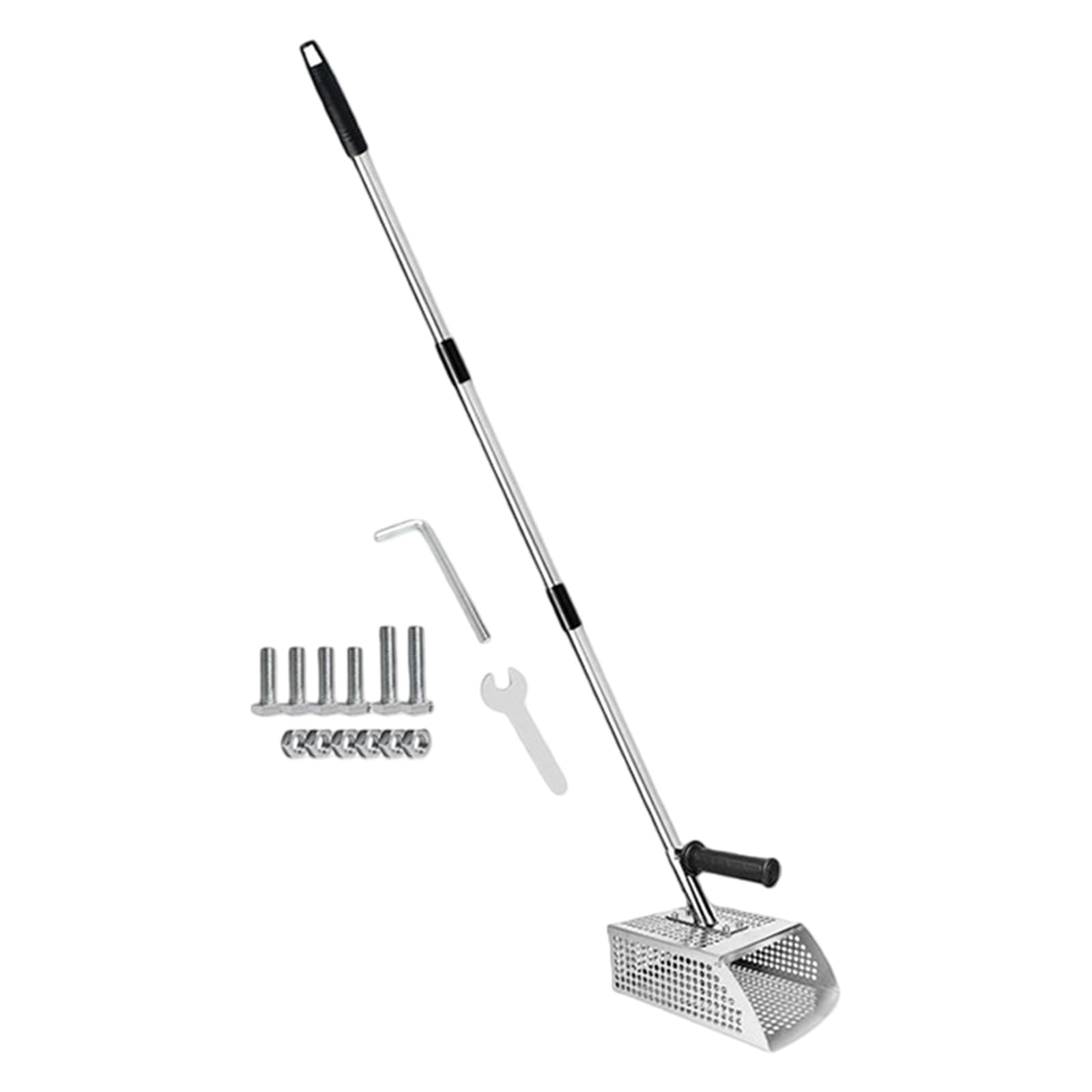 Pala da sabbia professionale con rilevamento di metalli Costruzione ergonomica con aperture esagonali per setacciare efficacemente Pala di sabbia ergonomica