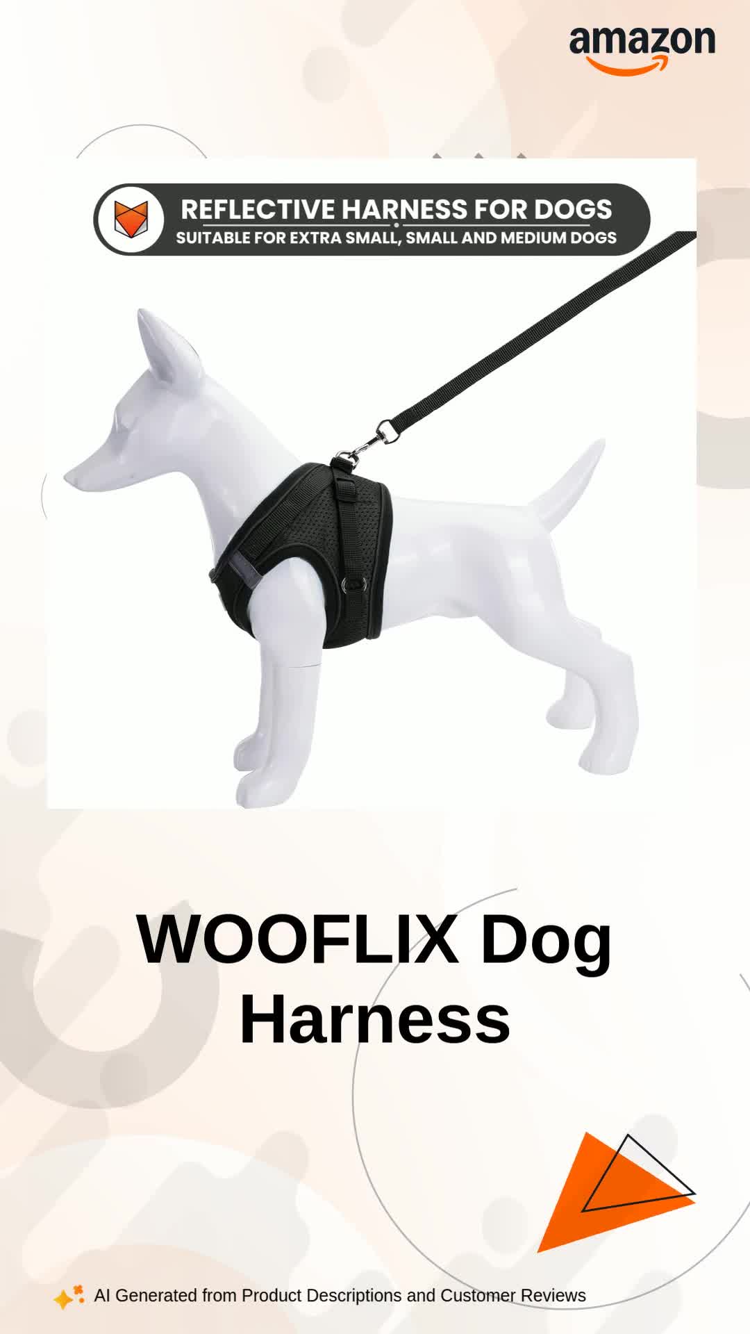 WOOFLIX Dog Harness for Small Dogs, Puppies and Cats | Suitable