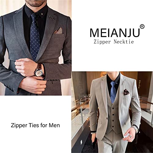 Image of Mens Ties, Mens Zipper Ties Neckties for Men, Silky Zip Up Ties, Men's Pretied Ties Set