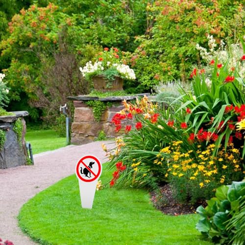 2 Stück Steckschilder Kein Hundeklo, 30 × 15 cm Hinweisschild Keine Hundetoilette, PVC Schild Hunde Kacken Verboten für Hof Park