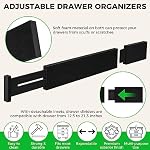 4 Pack Bamboo Drawer Dividers Organizer with Inserts 2.6'' High - Image 4
