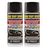 2 x 150ml Car Lens Tint / Light Tinting Spray - SMOKE / BLACK