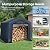 PHI VILLA 8x12ft Storage Shelter Shed, Portable Carports Outdoor Garage Canopy with Roll up Zipper Doors & Vents Waterproof UV Resistant Garages Tent for Cars,Boats,Tools, Motorcycle, Gray