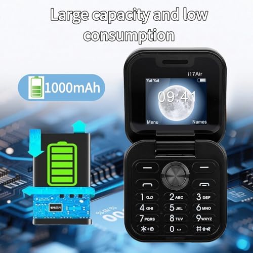 Mini Téléphone à Clapet débloqué 2G portable noir avec double emplacement SIM - 6