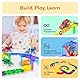 PicassoTiles Magnetisches Spielzeugauto-Set, beleuchtet, sehr detailliert, kompatibel mit Magnet-Rennbahn, STEM-LKW, Ersatzzubehör, pädagogische Bausätze für Kleinkinder, Jungen und Mädchen, ab 3