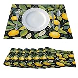 Photo Gallery mexpekil set di 6 tovagliette in lino con rami di limone, resistenti al calore, lavabili, decorazioni per la tavola per esterni e interni, 46 x 31 cm Photo Gallery mexpekil set di 6 tovagliette in lino con rami di limone, resistenti al calore, lavabili, decorazioni per la tavola per esterni e interni, 46 x 31 cm