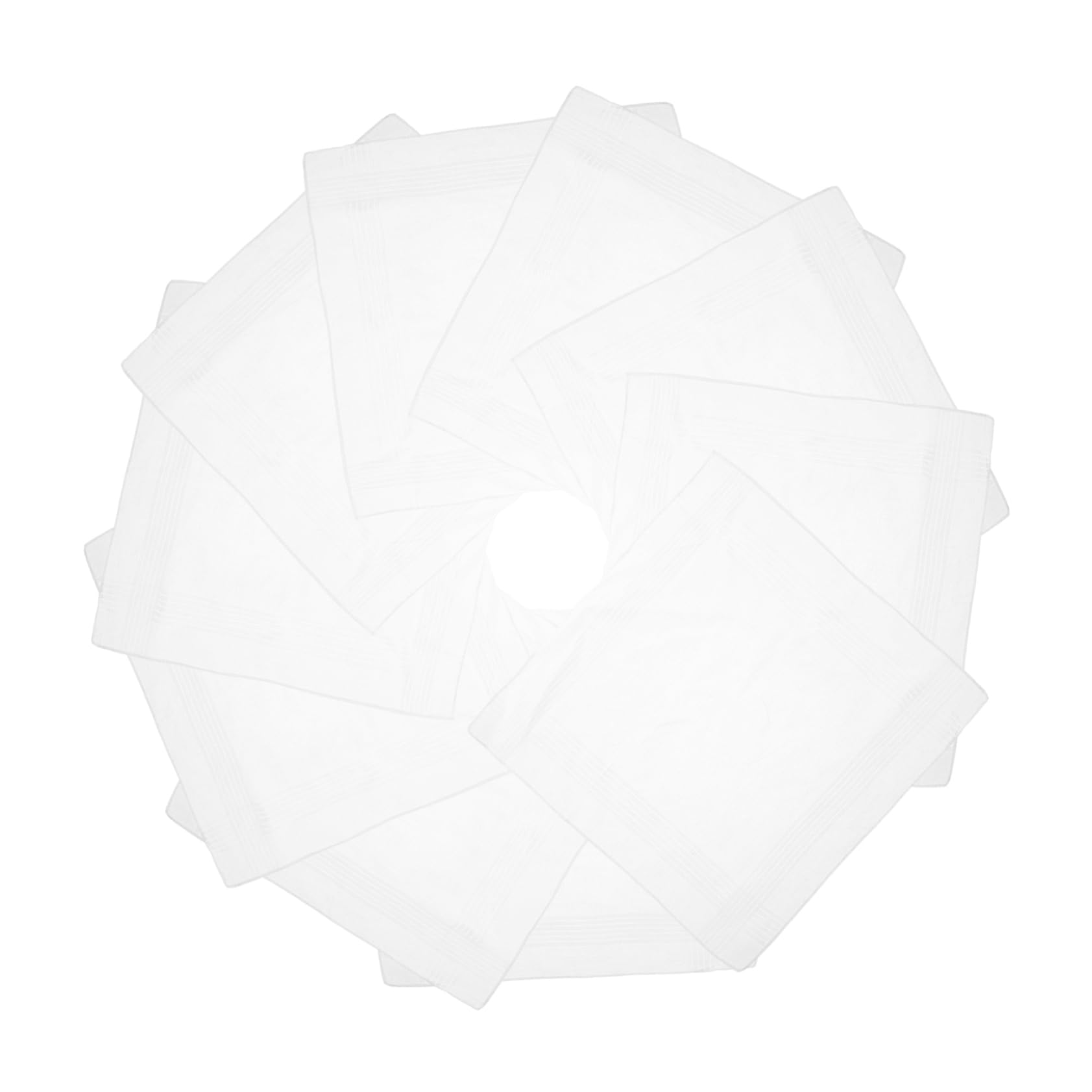 PartyKindom Cotton Handkerchief for Men Women White Floral Design Pocket Squares Soft Comfortable Pure Cotton Handkerchiefs for Weddings Business and Daily Use