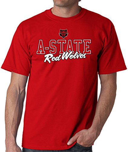 J2 Sport Arkansas State University Red Wolves NCAA Campus Script Red Unisex T-Shirt