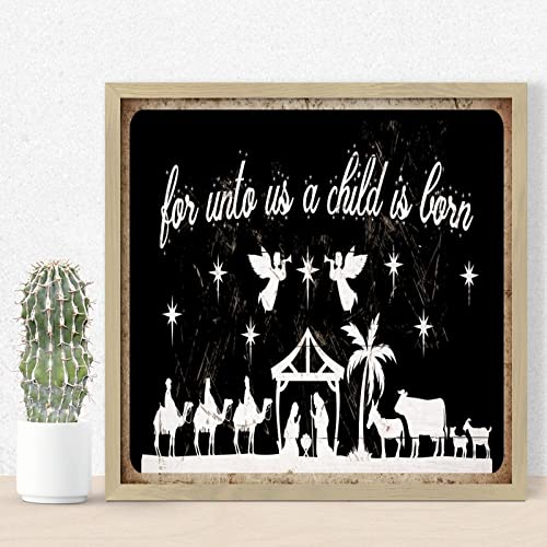 Panneau de décoration murale de salon vieilli en bois pour premier Noël