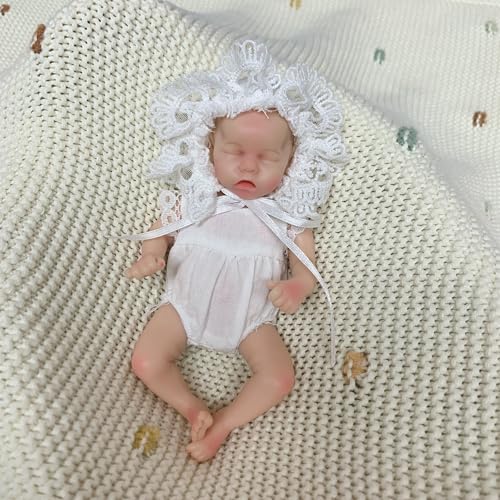 Muñeca bebé mini silicona realista de 6 pulgadas miniatura 5