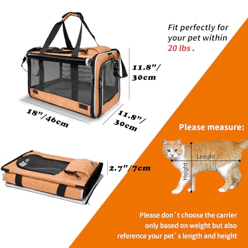 image for GAPZER Dog Carry Bag for Puppy Pet Soft-Shell Portable Kennel Crate fo