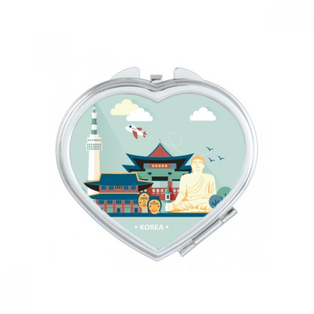 Miroir de poche Corée du Voyage compact et portable multicolor pour maquillage