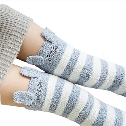 XKUN Calcetines 3 Unids Kawaii Invierno Calcetines De Sueño De Invierno Niña Animal Durmiendo...