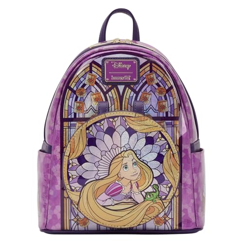 Loungefly Disney: Rapunzel Stained Glass Collection Mini Backpack - Disney Princesses - Exclusivité Amazon - Sac Mignon à Collectionner - Movies Fans